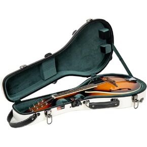 Crossrock Fiberglass F-Style Mandolin Case, with Accessory Compartment, Backpack Straps, TSA Lock-Ivory (CRF2020MFIV)
