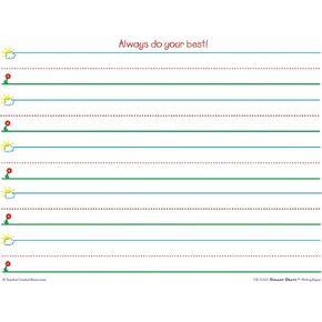 Teacher Created Resources Smart Start 1-2 Writing Paper: 100 Sheets, TCR76531, White
