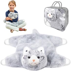 ODOXIA Weighted Lap Cat for Kids | Calming & Comforting | Weighted Lap Animal | Cat | Sensory Weighted Animals | Weighted Lap Blanket for Sensory Disorder | Carrying Bag Included | 5 Lbs