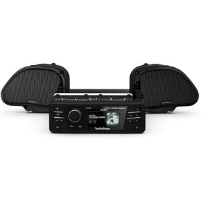 Rockford Fosgate HD9813RG-STAGE1 Digital Media Receiver & Two Speakers Kit for 1998-2013 Harley-Davidson Road Glide