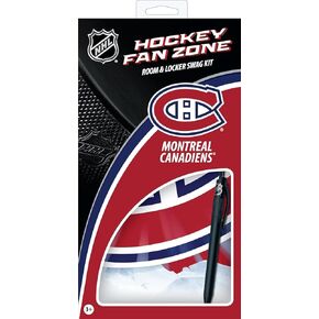 NHL Hockey Fan Zone Kit for Room or Locker, Ice Hockey Fan Decor Including Giant Removable Vinyl Hockey Stickers, NHL Door Hanger, NHL Game Day Book, and NHL Pen | Hockey Gifts for Boys and Girls