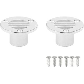 316 Stainless Steel 1" Boat Floor Deck Drain (Pack of 2)
