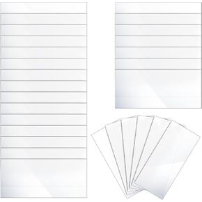 500 Pcs Clear Plastic Tags for Protecting Shelf Label, Price Tag Sign and Ticket Shelf Paper Label Holders for Storage Bins Library Shelf Dividers Markers for Classroom Office (2.5 x 1.25 Inches)