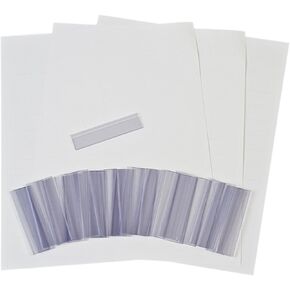 Akro-Mils 29300 Clear Protective Plastic Label Holder and Labels for 4-Inch Tall Shelf Bins, (25-Pack)