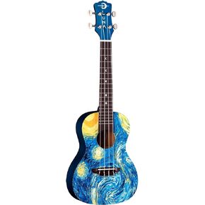 Luna, 4-String Uke Starry Night Ukulele-Concert with Gigbag STR C,UKE STR C,2