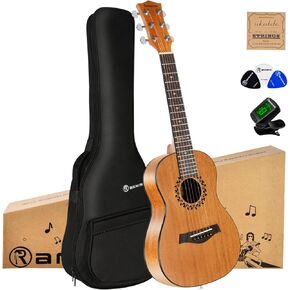 Kids Acoustic Guitar 30 Inch 6 Steel Strings Kid Guitar Beginner 1/4 Size Mahogany with Gig Bag,Strap,Strings,Tuner and Picks Guitalele Ukulele 30 Inch for Beginners Adults