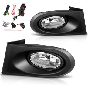 AUTOSAVER88 Fog Lights Compatible with 2002 2003 2004 Acura RSX 02-04 Fog Light Replacement,with 12V 55W H11 Bulbs,Wiring Harness and Switch Yellow Lens