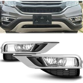 Kojem Fog Lights Compatible with 2015 2016 Honda CR-V CRV Replace for 33900T1WA11 33951T1WA11 HO2592140 HO2593140 Driving Bumper Fog Lamps + Bulbs + Switch