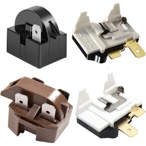 Refrigerator Freezer PTC Starter Start Relay Kit QP2-4R7, 6750C-0004R, 4387913, Compressor Relay Replacement for All Brand Cold Control Machine (4 Different Pieces)