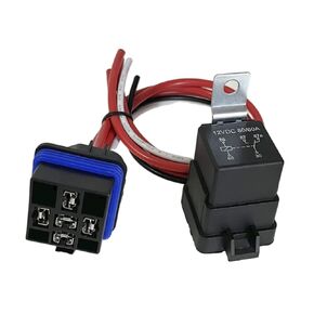 1 Pack 60/80 Amp 12 Volt Waterproof Automotive Relay with Pigtail, 5-Pin Heavy Duty 12 AWG Tinned Copper Wires Marine Relays Compatible with Boats Auto Fan Cars