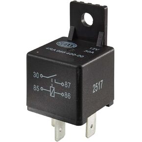 HELLA 4RA 965 400-001 RELAY 12V 30A SPST BKT Black