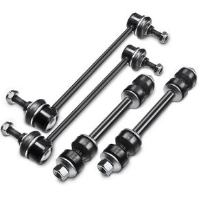 A-Premium Set of 4, Front & Rear Sway Bar Links Kit Stabilizer Bar Links Compatible with Nissan Frontier 2000 2001 2002 2003 2004, Replace # K5254 K90664