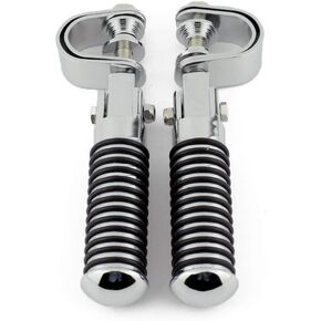 Motorcycle Footrest Pegs, Foot Pegs Clamp Footrest Mount for 25mm/1in 32mm/1.25in Crash Bar Guard Replacement for Motorcycle