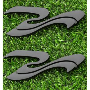 2pcs New SR Wave Logo 3D Badge Emblem Replacement for SEA RAY SEARAY Part Nameplate 205575 SR (Matte Black)