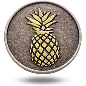 Pineapple Unique Magnetic Metal Golf Ball Marker Accessory with Hat Clip for Men and Women