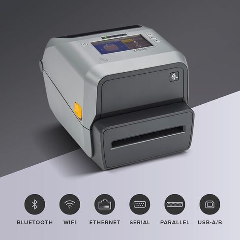 ZEBRA ZD621 طابعة مكتبية للنقل الحراري ملونة تعمل باللمس LCD 203 نقطة في البوصة عرض الطباعة 4 بوصة USB إيثرنت تسلسلي 802.11ac مع القاطع ZD6A142-321L01EZ in Saudi Arabia