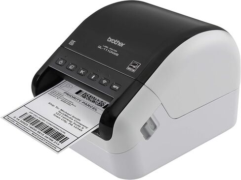 Brother QL-1110NWB طابعة ملصقات حرارية احترافية للتنسيقات العريضة والشحن والبريد والباركود مع اتصال لاسلكي (تجديد RQL1110NWB) in Saudi Arabia