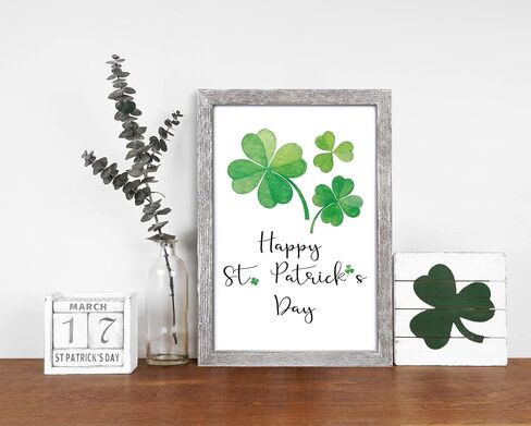 Farmhouse Wall Decor Sign For St Patricks Day Decor & Spring Decoration For The Home With 16 Interchangeable Holiday Sayings Rustic Home Decor Valentines Day Decor Easter Kitchen 11x16" Picture Frame in Saudi Arabia