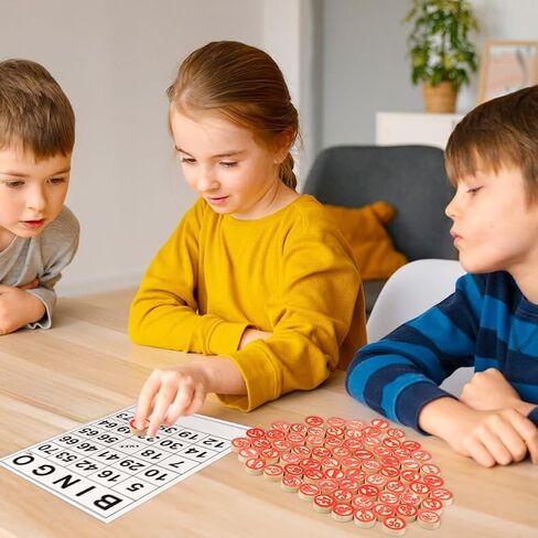 لعبة بينجو اللوحية، بطاقات بينجو كلاسيكية، لعبة بينجو خشبية عتيقة لألعاب مجموعات الحفلات، مع 40 بطاقة أرقام بينجو و75 شطرنج in Kuwait