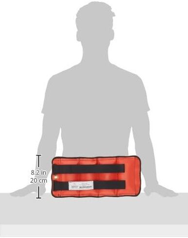 Sammons Preston Cuff Weight, 15 lb, Gold, 2 Velcro Strap & D-Ring Closure, Grommet for Easy Hanging, Lead Free Steel Ankle & Wrist Weights, For Strength Building & Injury Rehab, Sold Individually in Kuwait