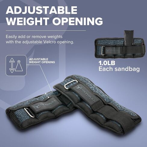 Adjustable Ankle Weights (Pair) - Weighted Ankle Weight for Walking, Gym and Exercise - 2, 4, 6, 8, 10 LB Leg Weight with Straps for Women and Men in Saudi Arabia