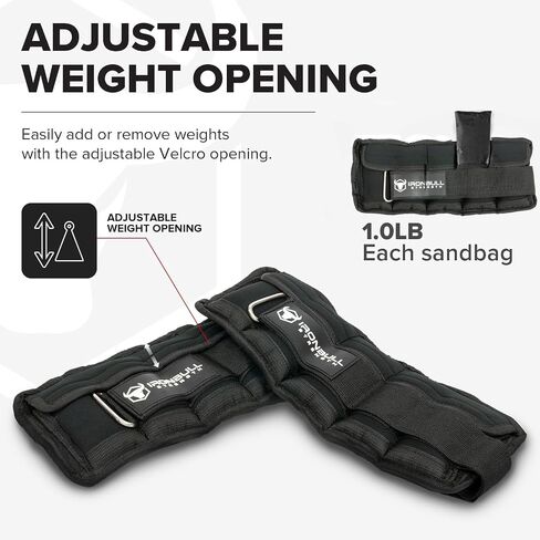 Adjustable Ankle Weights (Pair) - Weighted Ankle Weight for Walking, Gym and Exercise - 2, 4, 6, 8, 10 LB Leg Weight with Straps for Women and Men in Saudi Arabia