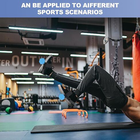 2Pcs Ankle Straps for Dumbbells Weights, Adjustable Weights, Foot Dumbbell Attachment, Tibialis Trainer, Leg Extensions Home Gym Equipment for Women and Men (Upgraded) in Kuwait