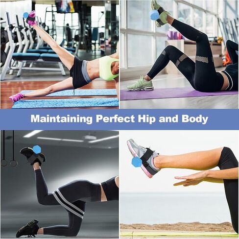 2Pcs Ankle Straps for Dumbbells Weights, Adjustable Weights, Foot Dumbbell Attachment, Tibialis Trainer, Leg Extensions Home Gym Equipment for Women and Men (Upgraded) in Kuwait