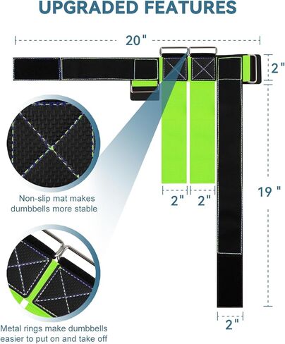 Fragraim Dumbbell Foot Attachment, Tibialis Trainer, Dumbbell Ankle Strap, Adjustable Ankle Leg Extension Strap for Strengthening HIPS, Legs, Knees and Calf, Easy to Disassemble (Green) in Kuwait