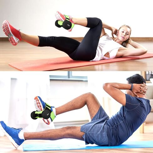 Fragraim Dumbbell Foot Attachment, Tibialis Trainer, Dumbbell Ankle Strap, Adjustable Ankle Leg Extension Strap for Strengthening HIPS, Legs, Knees and Calf, Easy to Disassemble (Green) in Kuwait