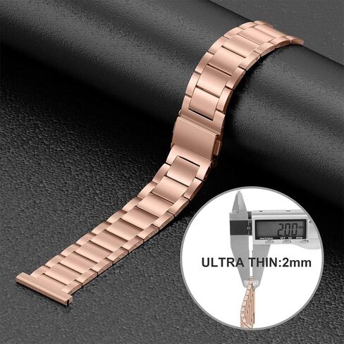 Wearlizer Stainless Steel Compatible for Fitbit Versa/Versa 2 /Versa Lite/Versa SE Bands Women Men,Ultra-Thin Lightweight Replacement Compatible for Fitbit Versa in Saudi Arabia