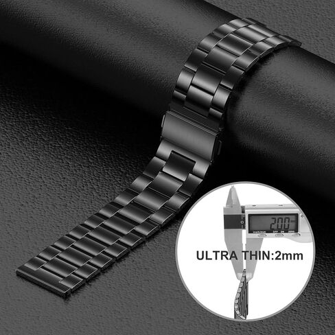 Wearlizer من الفولاذ المقاوم للصدأ متوافق مع Fitbit Versa/Versa 2 /Versa Lite/Versa SE Bands للنساء والرجال، بديل خفيف الوزن رفيع للغاية متوافق مع Fitbit Versa in Kuwait