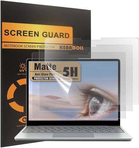 KEANBOLL 3-Pack واقي شاشة غير لامع مضاد للوهج لجهاز Microsoft Surface Laptop Go 3/Go 2 (12.4 بوصة)، يساعد على تقليل التعب لعينيك، وتقليل بصمات الأصابع in Saudi Arabia