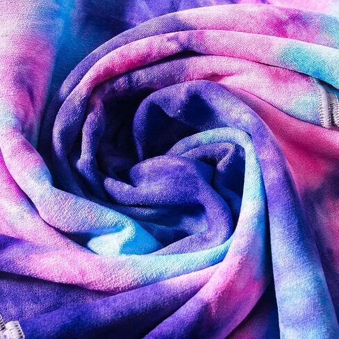 Hot Yoga Mat Towel with Anti-Slip Grips, Sweat Absorbent, Standard Mat Size 24"x72", Blue & Pink Tie Dye, Exercise, Yoga, Bikram & Pilates in Saudi Arabia