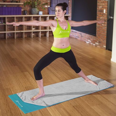 ProsourceFit Arida Yoga Mat Towel Super-Absorbent Microfiber 68-inch by 24-inch for Yoga, Pilates, and Working Out (3 Color Options) in Saudi Arabia