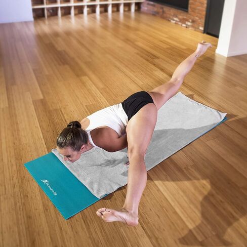 ProsourceFit Arida Yoga Mat Towel Super-Absorbent Microfiber 68-inch by 24-inch for Yoga, Pilates, and Working Out (3 Color Options) in Saudi Arabia