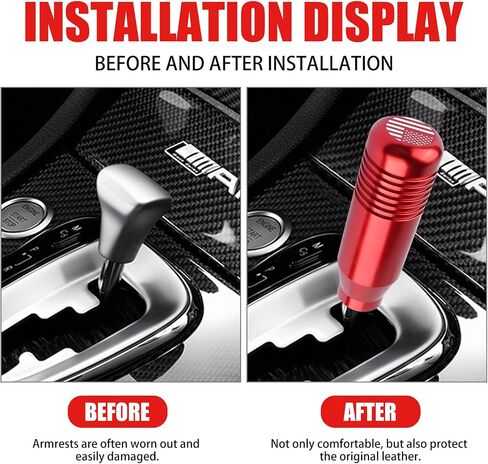 1 PC Comfort Grip Shift Knob, 3.34" x 1.18" American Flag Alloy Shifter, with 8mm/10mm/12mm Adapter, Fits Most Manual Cars, Trucks, SUV (Black) in Kuwait