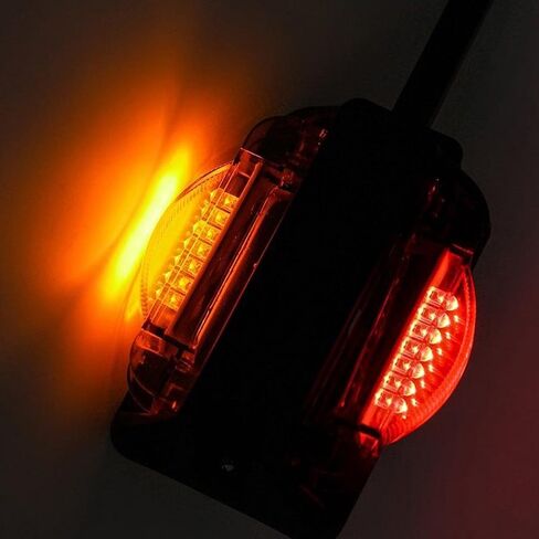NEWSUN® 2 * 7 LED Fender Lights Kit، سلك مزدوج الجانب 4X5 "، LED عالي الطاقة، علامة إشارة الانعطاف، مصابيح علامة خلوص المقطورة، كهرماني وأحمر، RH&LH، لسيارة نقل مقطورة القوارب، مقاومة للماء in Kuwait