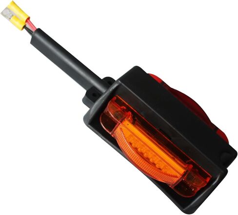 NEWSUN® 2 * 7 LED Fender Lights Kit، سلك مزدوج الجانب 4X5 "، LED عالي الطاقة، علامة إشارة الانعطاف، مصابيح علامة خلوص المقطورة، كهرماني وأحمر، RH&LH، لسيارة نقل مقطورة القوارب، مقاومة للماء in Kuwait