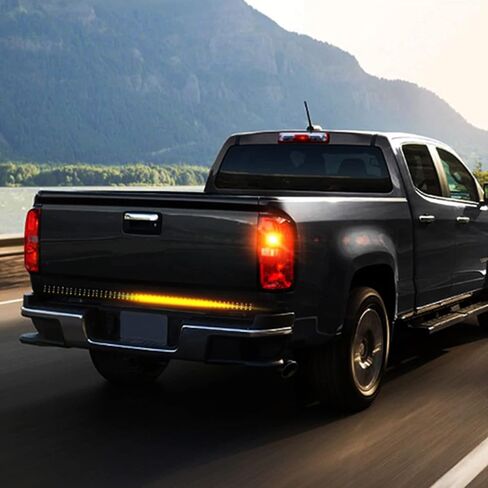 شريط ضوء الباب الخلفي 60 بوصة، صف ثلاثي 432 أضواء شريط LED للسيارات 5 وظائف تشغيل، فرامل، عكس، إشارة انعطاف كهرماني متتابعة، أضواء وامضة مزدوجة، بدون تثبيت مثقاب IP67 مقاوم للماء in Kuwait