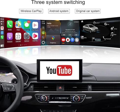 MMB CarPlay Ai Box Plus صندوق فيديو الوسائط المتعددة للسيارات مع Carplay OEM، Carplay اللاسلكي ونظام Android 11، YouTube Netflix Google Play، رابط مرآة الشاشة المقسمة، التوصيل والتشغيل in Kuwait