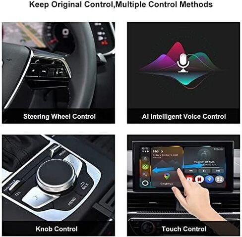 MMB CarPlay Ai Box Plus صندوق فيديو الوسائط المتعددة للسيارات مع Carplay OEM، Carplay اللاسلكي ونظام Android 11، YouTube Netflix Google Play، رابط مرآة الشاشة المقسمة، التوصيل والتشغيل in Kuwait
