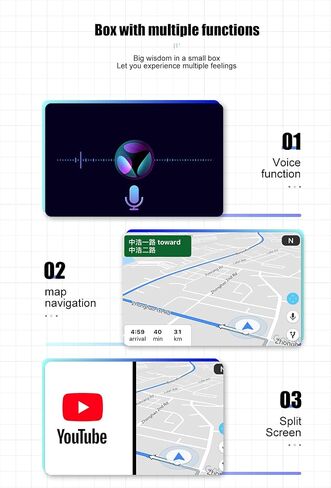 MMB CarPlay Ai Box Plus صندوق فيديو الوسائط المتعددة للسيارات مع Carplay OEM، Carplay اللاسلكي ونظام Android 11، YouTube Netflix Google Play، رابط مرآة الشاشة المقسمة، التوصيل والتشغيل in Kuwait