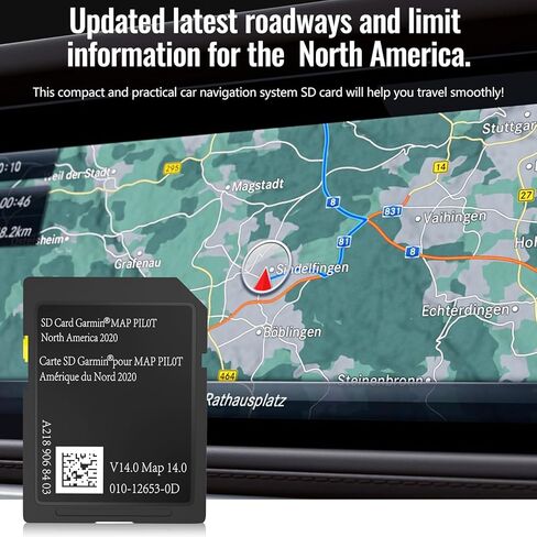 أحدث إصدار من بطاقة SD للملاحة، متوافقة مع Mercedes CLA/GLC/GLA/AMG/A/B/C/E-Class، الإصدار 14.0 (MAP 14.0) مناسب فقط للصوت 20 (الرمز 522) NTG، لـ Can/Mex/ خرائط الولايات المتحدة الأمريكية -(A2189068403) in Kuwait