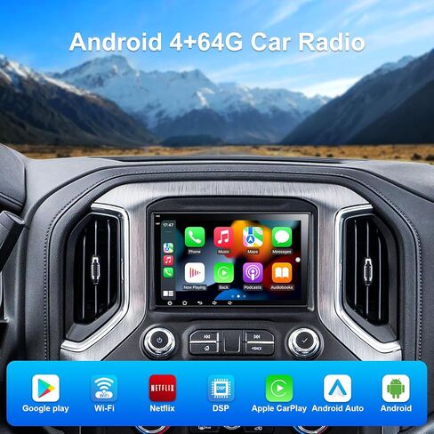 راديو ستيريو للسيارة 4+64 جيجا لسيارة شيفروليه جي إم سي بويك مع Carplay اللاسلكي Android Auto، شاشة لمس 8 بوصة تشيفي سيلفرادو وحدة رأس راديو مع كاميرا احتياطية AHD بلوتوث GPS/DSP/EQ/SWC in Kuwait