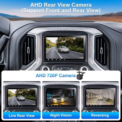 راديو ستيريو للسيارة 4+64 جيجا لسيارة شيفروليه جي إم سي بويك مع Carplay اللاسلكي Android Auto، شاشة لمس 8 بوصة تشيفي سيلفرادو وحدة رأس راديو مع كاميرا احتياطية AHD بلوتوث GPS/DSP/EQ/SWC in Kuwait