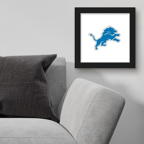 Trends International Gallery Pops NFL Detroit Lions - لوحة فنية جدارية للعلامة الأساسية، إصدار بإطار أسود، 12 بوصة × 12 بوصة in Kuwait