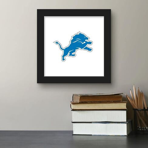 Trends International Gallery Pops NFL Detroit Lions - لوحة فنية جدارية للعلامة الأساسية، إصدار بإطار أسود، 12 بوصة × 12 بوصة in Kuwait