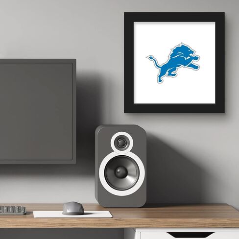 Trends International Gallery Pops NFL Detroit Lions - لوحة فنية جدارية للعلامة الأساسية، إصدار بإطار أسود، 12 بوصة × 12 بوصة in Kuwait