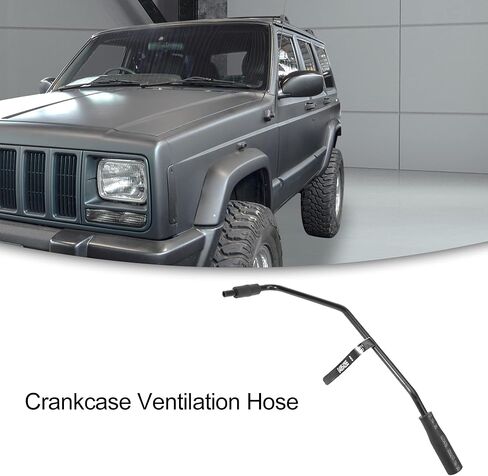 خرطوم أنبوب تهوية علبة المرافق لتهوية الهواء من ACROPIX مناسب لسيارة جيب شيروكي - عبوة من قطعة واحدة باللون الأسود in Kuwait